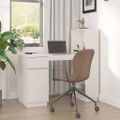 vidaXL Stolík biely 110x53x117 cm masívne borovicové drevo