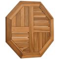 vidaXL Stolová doska 50x50x2,5 cm osemuholník masívne teakové drevo