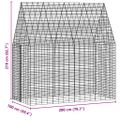 vidaXL Klietka pre králiky Strieborná 200 x 100 x 210 cm
