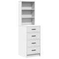 vidaXL Toaletný stolík 2 ks Biela 78.5 x 41 x 135 cm Kompozitné drevo
