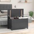 vidaXL Úložný box sivý 80x40x45,5 cm masívna borovica