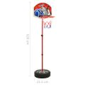 vidaXL Detská nastaviteľná basketbalová súprava 120 cm