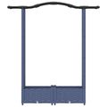 vidaXL Vyvýšený záhon s mriežkou a strechou Sivá 124 x 40 x 123 cm PP