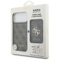 Guess 4G s peňaženkou Magsafe puzdro pre iPhone 17 Pro Max hnedé