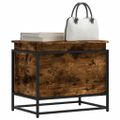 vidaXL Úložný box s vekom dymový dub 60x40x51,5 cm kompozitné drevo