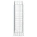 vidaXL Oblúkový gabionový kôš 100x50x160/180 cm pozinkované železo