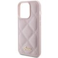 Obal Guess pre iPhone 15 Pro Max 6,7" GUHCP15XPSQSQSP ružový HC PU prešívané kovové logo