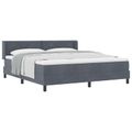 vidaXL Posteľ s pružinovým rámom Tmavo šedá 200 x 180 cm Zamat
