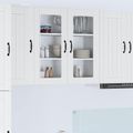 vidaXL Nástenný sklenený kabinet LUCCA Biela 80 x 31 x 80 cm