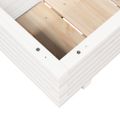 vidaXL Záhradný kvetináč biely 110x40x26,5 cm borovicový masív