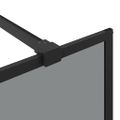 vidaXL Stena walk-in sprchy Čierna 140 x 195 cm tvrdené sklo