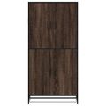 vidaXL Vysoká skrinka hnedý dub 68x35x139 cm kompozitné drevo
