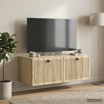 vidaXL Nástenná TV skrinka Nástenný Dub sonoma 78,5 x 41 x 30 cm