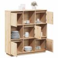vidaXL Vysoká skrinka 110,5x35x117 cm masívna borovica