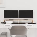 vidaXL Stojan na monitor 100x27x10 cm masívna borovica