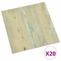 vidaXL Samo-lepiace podlahové dosky Svetlohnedá 30,5 x 30,5 cm 20 ks