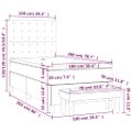 vidaXL Boxspring posteľ s matracom sivá 100x200 cm umelá koža