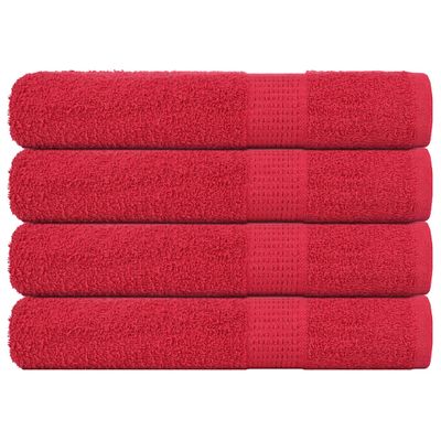 vidaXL Saunové osušky FROGN 4 ks červené 80x200 cm 360 g/m²