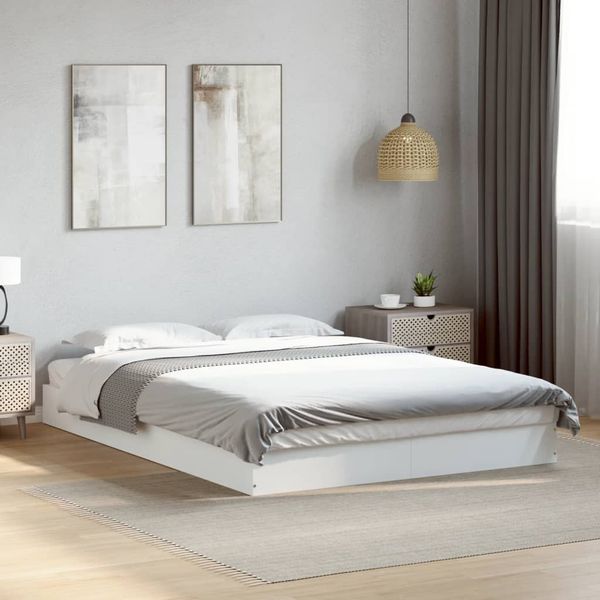 vidaXL Posteľný rám biely 1b20x200 cm kompozitné drevo