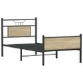 vidaXL Posteľný rám bez matraca dub sonoma 90x200 cm kompozitné drevo