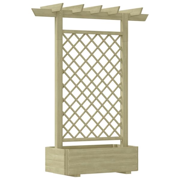 vidaXL Záhradná pergola s kvetináčom 162x56x204 cm, drevo