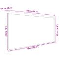 vidaXL Kúpeľňové zrkadlo s LED, lesklé biele 80x8,5x37cm, akryl