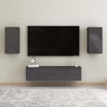 vidaXL TV skrinky 2 ks, lesklé čierne 30,5x30x60 cm, kompozitné drevo