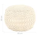 vidaXL Ručne vyrobená taburetka macrame 45x30 cm, bavlna