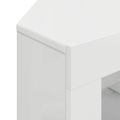 vidaXL Rohový LED TV kabinet 100x40x68cm Vysoko lesklá biela