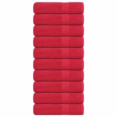 vidaXL Utierky na ruky FROGN 10 ks červené 50x100 cm 360 g/m²