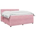 vidaXL Posteľ boxspring s matracom Ružová 180 x 200 cm Zamat