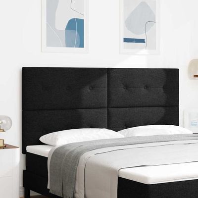 vidaXL Výškovo nastaviteľný čelový panel Čierny 180 cm látka
