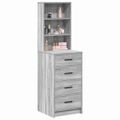 vidaXL Highboard Sivý dub sonoma 40 x 41 x 135 cm Kompozitné drevo