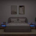 vidaXL Nočný stolík s LED svetlami, staré drevo, 60x35x40 cm, umelé drevo