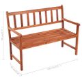 vidaXL Záhradná lavička s podložkou 120 cm akáciový masív