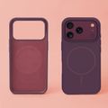 Silikónové tenké Mag puzdro pre iPhone 17 Pro 6,3" / iPhone 18 Pro 6,3" tmavá čerešňa