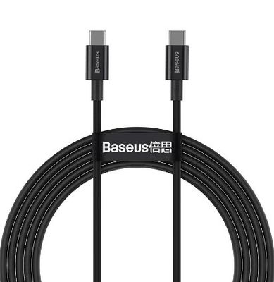 kábel Baseus Superior PD USB-typ C - USB-typ C 100W 2.0m, čierny