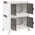 vidaXL stohovateľný úložný box kolesami 2vrstvový 28L 48,5x29,5x59,5cm