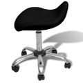 vidaXL Salónna spa stolička Čierna 50 x 50 x (58,5-74,5) cm Umelá koža