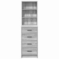vidaXL Highboard Sivý dub sonoma 40 x 41 x 135 cm Kompozitné drevo