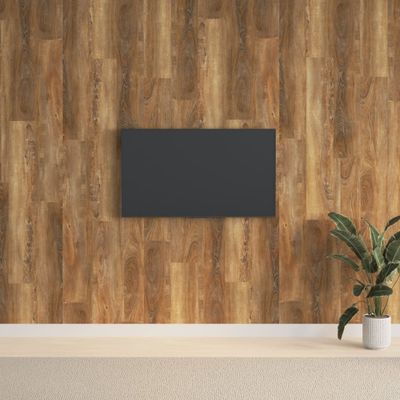vidaXL Nástenné panely vzhľad dreva hnedé PVC 2,06 m²