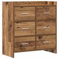 vidaXL Servírovacia skriňa Staré drevo 75 x 33 x 80 cm
