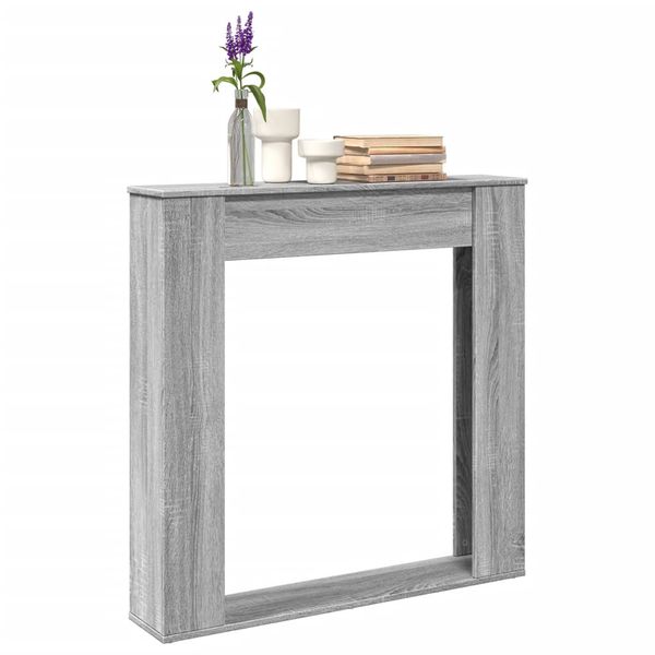 vidaXL Obloženie krbu sivá sonoma 100x20x100 cm kompozitné drevo