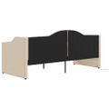 vidaXL Pohovka s matracom a USB krémová látková 90x200 cm