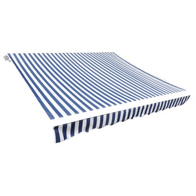 vidaXL Náhradná látka na markízu, modro-biela, 600x300 cm, polyester