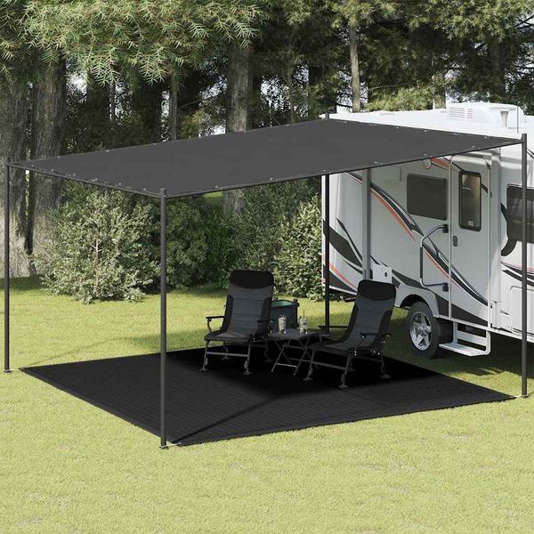 vidaXL Koberec do stanu 400x400 cm čierny HDPE