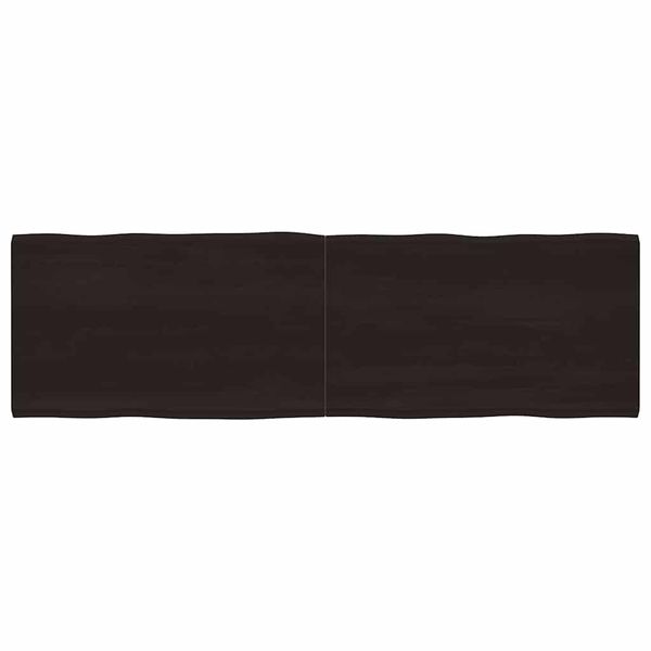 vidaXL Stolová doska tmavohnedá 200x60x(2-6)cm ošetrený masív hrany