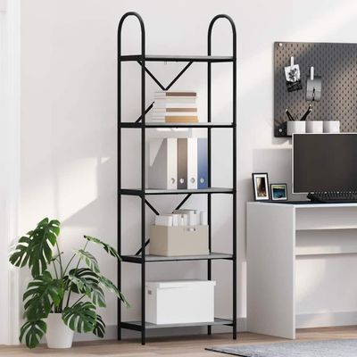 vidaXL Regál na knihy Sivý Sonoma 60 x 30 x 183 cm Kompozitné drevo