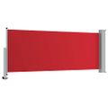 vidaXL Zaťahovacia bočná markíza na terasu 100x300 cm, červená