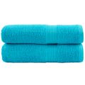 vidaXL Prémiové utierky na ruky SOLUND 2 ks tyrkysové 50x100 cm 600 g/m²